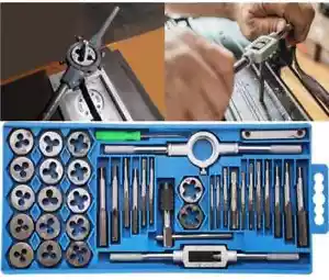 New 40pc Metric Tap and Die Set M3 to M12 Threading Tool Set for Cutting Threads - Picture 1 of 7