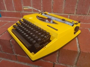 Vintage Yellow Adler Tippa Typewriter - Excellent Working Cond. - Picture 1 of 6