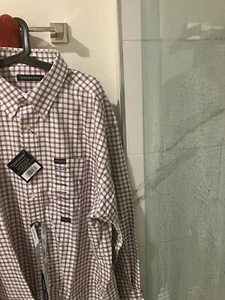 Hathaway men's long sleeve button down cotton shirt 2xl XXL NWT NEW - Picture 1 of 3