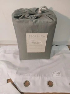 Casaluna Full 500 Thread Count Sateen Solid Sheet Set Sage Green - Picture 1 of 5