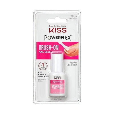 Pegamento de uñas con cepillo KISS PowerFlex para presionar las uñas, fórmula Ultra Hold Flex 5 g Foto 1 de 4