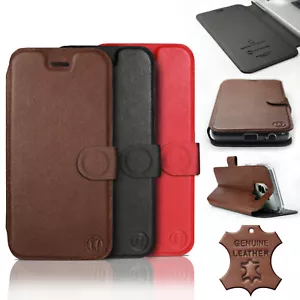 Custodia cellulare in vera pelle Mobiwear flip case cover per LG G6 - Foto 1 di 16