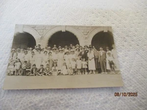 Large Group of Family & Friends Unidentified RPPC Real Photo Postcard - Picture 1 of 2