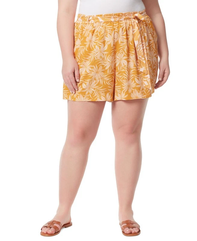 Pantalones Cortos Jessica Simpson Para Mujer Modernos Plus Ellown Cintura Atada Foto 1 de 3
