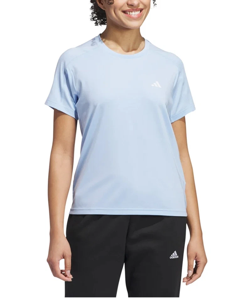 Adidas Womens active T-shirt Glow Blue SZ XL -