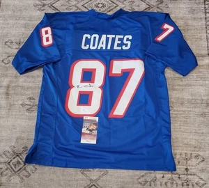 BEN COATES AUTOGRAPHED NEW ENGLAND PATRIOTS FOOTBALL JERSEY SZ XL JSA COA - Picture 1 of 2