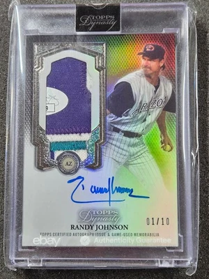 🌟 2023 Topps Dynasty Randy Johnson Game Used Patch AUTO VERTICAL #1/10 Arizona - Image 1 of 3