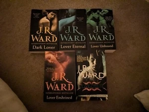 Black Dagger Brotherhood Novels x 5 lot PB by JR Ward Lover Dark,Enshrined,Etc - Picture 1 of 4