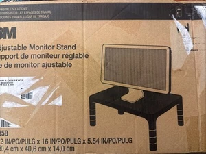 3M MS85B 16" x 12" x 1.75" - 5.5" Adjustable Monitor Stand - New - Picture 1 of 4