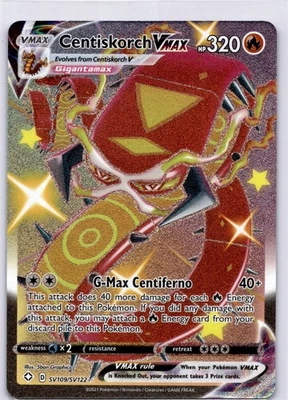 Centiskorch VMAX Shiny Holo Rare Shining Fates: Shiny Vault SV109/SV122 NM - Image 1 of 2