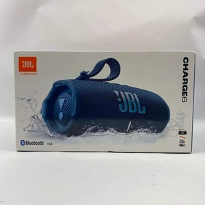 Neu JBL Charge 6 Tragbarer Wasserdichter Bluetooth Lautsprecher Blau JBLCHARGE6BLUAM - Bild 1 von 3