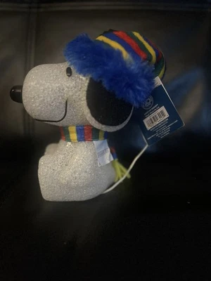 Charlie Brown Snoopy con Sombrero y Bufanda - Multicolor Iluminar Navidad Deco Cacahuetes Foto 1 de 4