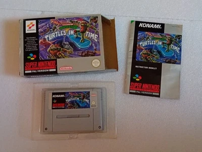 Turtles IV 4 Turtles in Time SNES Boxed Super Nintendo Snes With Manual - Image 1 of 4