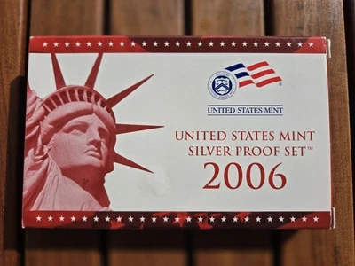 2006 U.S. Mint Silver Proof Set – Original Box & COA – 14-Coin Set - Image 1 of 4