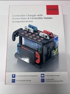 Game Storage Tower Controller Charger Station Dock Organizer for Nintendo Switch - Picture 1 of 11