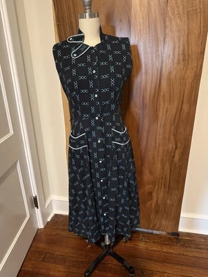 Vintage Cotton House Dress 1950s Large - Image 1 of 3
