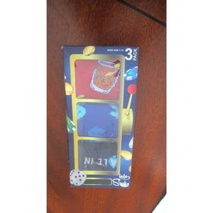 NIB INTO SOCKS BRAND  3 PACK MENS CASINO SOCKS  DOLLAR SIGNS, DRINKS & CARDS  - Picture 1 of 4