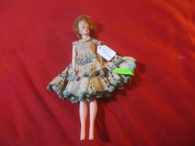 Vintage Uneeda Barbie Look-A-Like Fashion Doll Crocheted Dress - Image 1 of 4