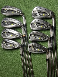TaylorMade M2 Iron Set 4-PW, GW Stiff Flex REAX STEEL 88 High Launch Shafts RH - Picture 1 of 16