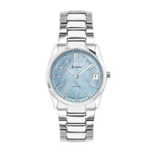 Accurist Watch 74002 Ladies Blue Pearl Dial Stainless Steel RRP £99.00 - Picture 1 of 8