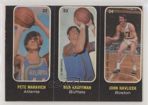 1971 Topps Trios Stickers Pete Maravich Bob Kauffman John Havlicek #22-23-24 HOF