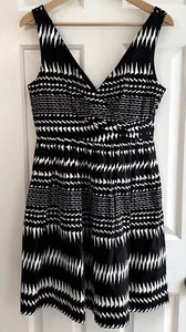 J. Crew Fit & Flare Kleid Größe 6 schwarz weiß neu mit Etikett - Bild 1 von 7