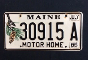 Motor Home License Plate Maine 30915A Chickadee 2005 - Picture 1 of 1