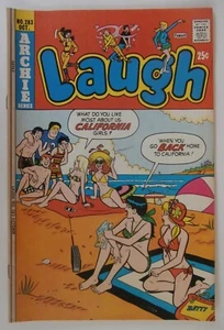 LAUGH 283 Archie Comic “California Girls” “Back” Cover Beach Bikini Babes 1974 ! - Picture 1 of 10
