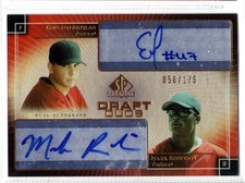 2004 SP Prospects Draft Duos Dual Autograph Eduardo Morlan Mark Robinson # DD-MR