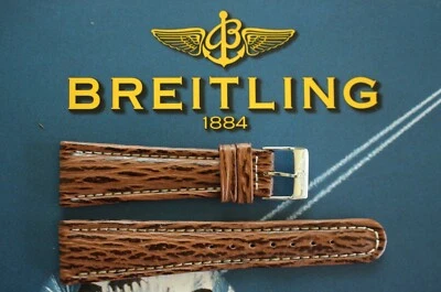 NOS 22MM CORREA DE RELOJ DE GAMUZA MARRÓN MEDIANO CON HEBILLA DE TIBURÓN CORREA DE RELOJ PARA WIDELING Foto 1 de 4