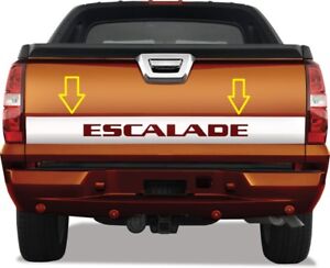 Fits Cadillac Escalade EXT 02-06 Stainless Chrome Tailgate Accent Trim w/Cutout