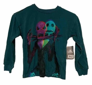 Disney Shirt The Nightmare Before Christmas Unisex Sz 5-6 Green Long Sleeve - Picture 1 of 8