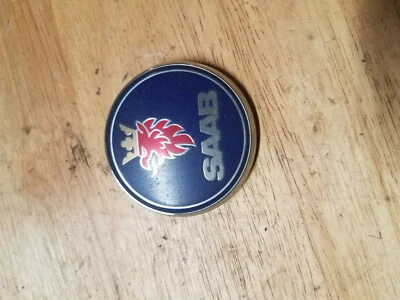 Emblema del capó delantero Saab 9-3 9-5 2003-2007 OEM usado 5289905 4911541 insignia logotipo Foto 1 de 3