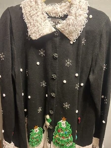 Berek Knit Winter Christmas Designer Cardigan Button Down - Picture 1 of 18