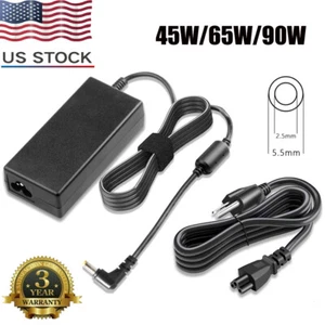 AC Adapter Charger for Toshiba Satellite Laptop with Power Cord 19V 45W 65W 90W - Picture 1 of 30