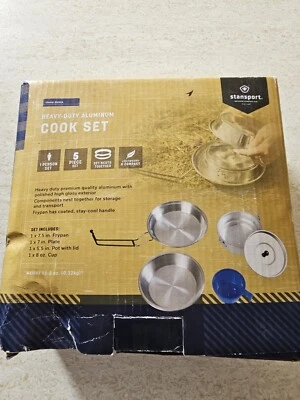 Stansport Heavy-Duty Aluminum Cook Set 5 Piece set (1 person set) - Image 1 of 4