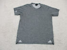 Adidas Shirt Medium Adult Gray Athletic Stretch Casual Crew Neck Logo M Mens A22