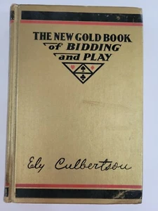 1941 NEW GOLD BOOK OF BIDDING & PLAY Contract Bridge Cards Ely Culbertson HC - Imagen 1 de 6