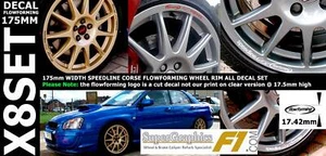 Calcomanía de llanta de rueda pegatina para adaptarse a Speedline Corse incluyendo flowforming x8 - Imagen 1 de 1