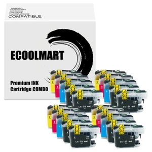 20 (4SET4BK) Tinte passend für Brother LC51 MFC-665CW MFC-685CW MFC-845CW 885CW 465cn - Bild 1 von 1