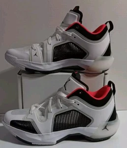 Air Jordan 37 XXXVII Low Shoes White Black Red DQ4122-100 Men's Size 11 - Picture 1 of 15
