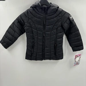 NWT Reebok Kids Full Zip Lightweight Puffer Jacket Black Size 5/6 - Picture 1 of 3