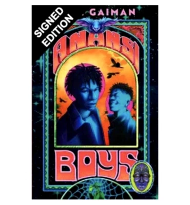 SIGNED Neil Gaiman Book Anansi Boys First Edition & COA Author Autograph - Image 1 of 4