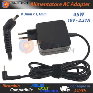Alimentatore Compatibile per ASUS T200TA T300FA T300CHI - 45W 19V (3mm x 1.1mm) - Foto 1 di 1