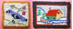 (2) Vintage Grenfell Miniature Dollhouse Rugs - Picture 1 of 7