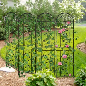 Rankgitter Metall 210cm Spalier Rankhilfe Sichtschutz Pflanzengitter Set Tomaten - Bild 1 von 9