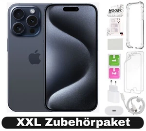Apple iPhone 15 Pro Max - 256 GB - Titan Blau - XXL Set- Zustand: WIE NEU - Bild 1 von 4