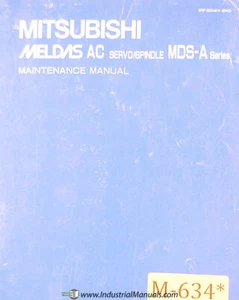 Mitsubishi Meldas MDS-A Series, AC Servo Spindle Maintenance Manual Year (1994) - Picture 1 of 5