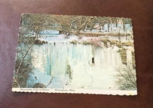 Minnehaha Falls Winter Scene Minneapolis Minnesota Postcard Posted 1978 - Picture 1 of 2