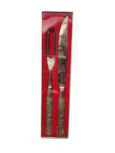 Hardanger Selandia Zinn Norwegen Norweger 2 tlg Schnitzset Wikinger Rosemaling - Bild 1 von 4